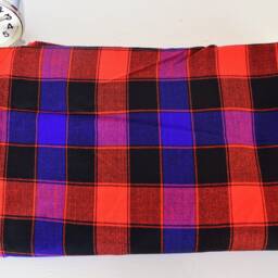African Maasai Shuka Blanket - Acrylic Plaid Throw, Sarong Wrap - thumbnail 2