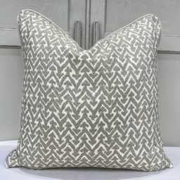 Cushions Made in Fermoie Rabanna Cotton Decorative Neutral Pale Olive Green Cushion Pillow Throw Cover - thumbnail 3
