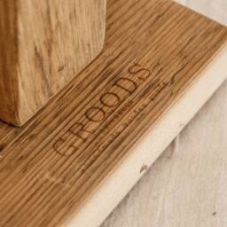 Table Lamp Base/Old Reclaimed Wood Table - thumbnail 3