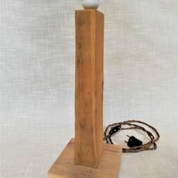 Table Lamp Base/Old Reclaimed Wood Table - thumbnail 2
