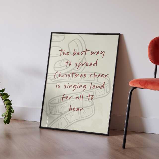 Personalised Christmas Movie Quote Print - Festive Film Wall Art Gift - image 1