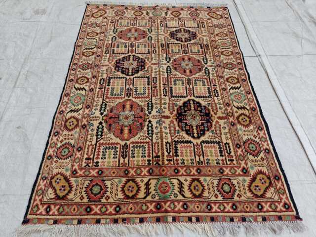 3x5Ft Beljik Gandumi Tribal Wool Rug, Afghan Handmade Oriental Bedroom Carpet - image 1