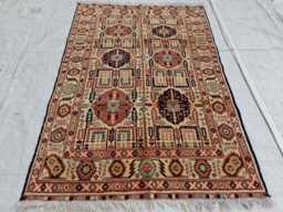 3x5Ft Beljik Gandumi Tribal Wool Rug, Afghan Handmade Oriental Bedroom Carpet - thumbnail 1