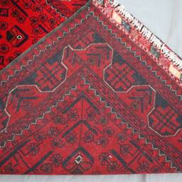 20 Ft Red Runner Rug, Afghan Hand Knotted Veg Dyes Wool Bukhara Long Hallway Runner, Entryway Runner, Kitchen, Stairs Runner Rug - thumbnail 4