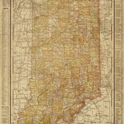 Old Indiana Map Art Print 1901 Of Indiana, Wall Map, Decor - thumbnail 2