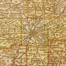 Old Indiana Map Art Print 1901 Of Indiana, Wall Map, Decor - thumbnail 3