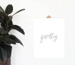 Gezellig Print, Dutch Wall Art, Hygge Digital Download, Minimalist Netherlands Simple Home Decor, Lettered Art - thumbnail 1