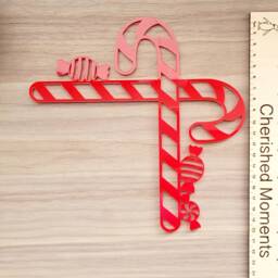 Red Christmas Decorations, Door Corner, Candy Cane Home D??cor, Sign, Acrylic Ornament, Family Ideas - thumbnail 2