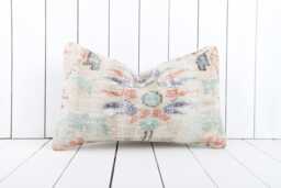 Boho Kilim Lumbar Pillow Cover Vintage Ethnic Throw, 12x20 - thumbnail 1
