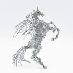 Wire Horse Figurine, Pegasus Winged Horse, Wired Animal, Sculpture, Art, Mythic Creature - thumbnail 3