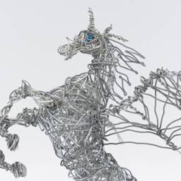 Wire Horse Figurine, Pegasus Winged Horse, Wired Animal, Sculpture, Art, Mythic Creature - thumbnail 4