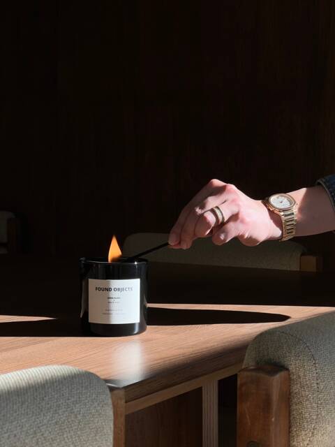 Arvin Olano Found Object Soy Candle - Sandalwood, Musk, Cedar - image 1