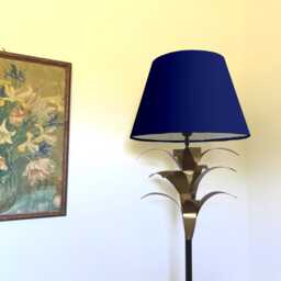 Royal Blue Cotton Empire Lampshade Coolie Ceiling Light Shade - thumbnail 1