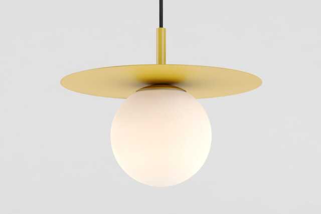 Zoe Ceiling Pendant Hanging Light Yellow Kitchen Island Fixture Disc Lamp Shade - image 1