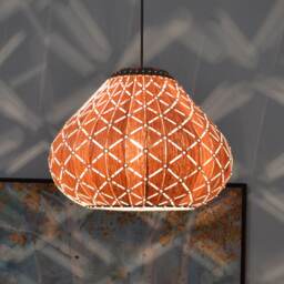 Chandelier-Vase Pendant Light-Walnut Veneer-Lighting-Wood Light-Hanging Lamp-Rustic Lighting - thumbnail 3