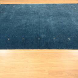Blue Wool Gabbeh Rug, Hand-Knotted Tribal Soft Pile Adelaide - thumbnail 4