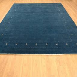 Blue Wool Gabbeh Rug, Hand-Knotted Tribal Soft Pile Adelaide - thumbnail 3