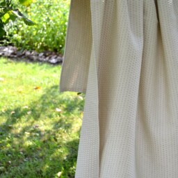 Natural Linen Cotton Towel Heavy Sauna Thick Waffle Farmhouse Undyed Throw With Loop Soft Geometrical Bath Sheet Present For Him - thumbnail 4
