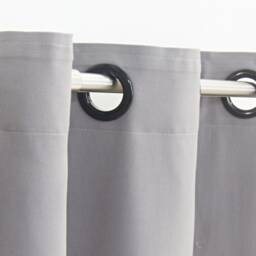 Modern Masculine Curtains - Grey Panel With Red & Black Geometric Design, Grommet Top Curtain For Living Room, Office, Or Bedroom. Custom - thumbnail 3