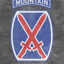 10Th Mountain Division Insignia Chalkboard Artwork - Personalized With Your Soldier's Name & Rank Army Gifts, Wife, Mom - thumbnail 3