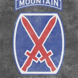 10Th Mountain Division Insignia Chalkboard Artwork - Personalized With Your Soldier's Name & Rank Army Gifts, Wife, Mom - thumbnail 2