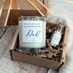 Dad Memorial Candle Sympathy Gift, Remembrance Soy Candle - thumbnail 1