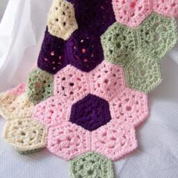 Crochet Throw, Baby Blanket, Flower Newborn - thumbnail 2