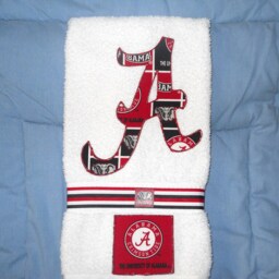 Alabama Crimson Tide Hand Towel For Bathroom, Kitchen, Bar, Or Grill - thumbnail 2