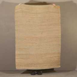 Chunky Woven Boho Handcrafted Artisan Natural Tan Jute Durable Rectangular Rug - thumbnail 4