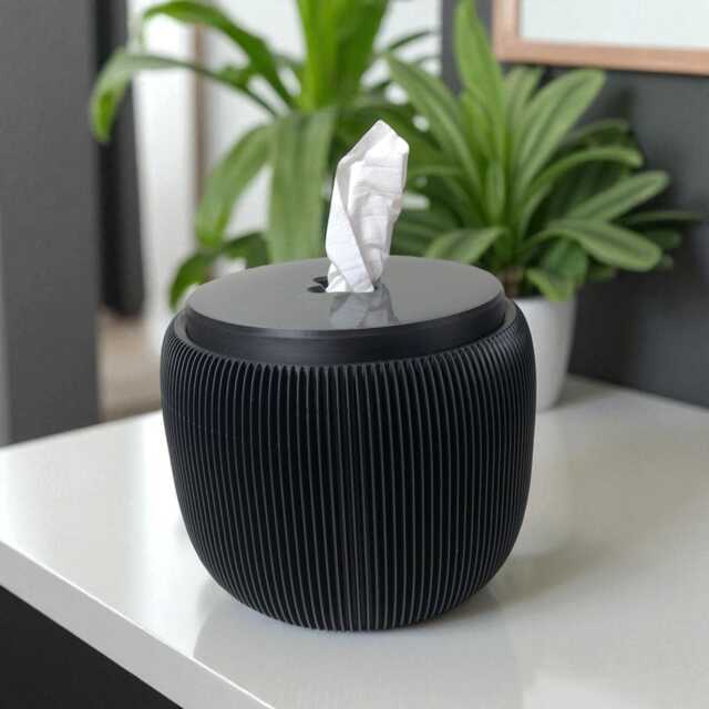 Cat Proof Toilet Paper Holder With Lid, Modern Bathroom Storage - image 1