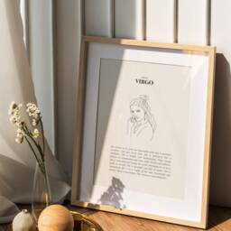 She Is Virgo Print, Art Horoscope Zodiac Gift, Astrology Star Sign Wall Art, Poster, Gift - thumbnail 3