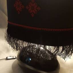 Palestinian Designed Lamp, Rustic Embroidery, Side Table Light, Farmhouse Accents, Mixed Media, Folklore Art, Home & Living - thumbnail 2