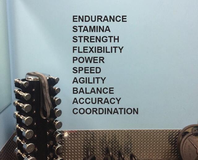 Motivational Gym Wall Decal - Vertical Fitness Words Vinyl Workout Quote Sticker For Home Or Commercial 209 - image 1