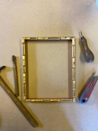 Gold Leaf Bamboo Wood Picture Frame, Made-To-Order
