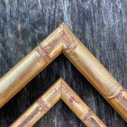 Gold Leaf Bamboo Wood Picture Frame, Made-To-Order - thumbnail 3