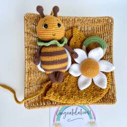 Crochet Bee Baby Set Gender Neutral Shower Gift - thumbnail 3