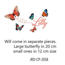 Personalised Butterfly Wall Sticker Girls Nursery Decal Custom Name Vinyl Decor - thumbnail 3
