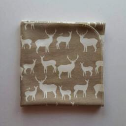 Elk Organic Swaddle Blanket & Newborn Hat Set. Take Home Baby Shower Gift. Photo Prop - thumbnail 2