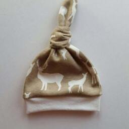 Elk Organic Swaddle Blanket & Newborn Hat Set. Take Home Baby Shower Gift. Photo Prop - thumbnail 3