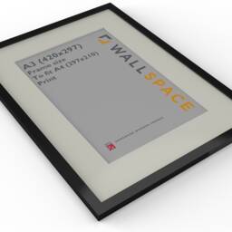 A3 Thin Black Frame With A4 White Mount - & For Image/Photo Picture - thumbnail 2