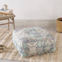 Bohemian Pouf Cover Vintage Persian Ottoman Floor Cushion - thumbnail 3