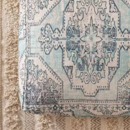 Bohemian Pouf Cover Vintage Persian Ottoman Floor Cushion - thumbnail 2