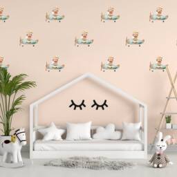 Bear Airplane Wall Decals Nursery, Playroom Decor - thumbnail 3