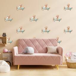 Bear Airplane Wall Decals Nursery, Playroom Decor - thumbnail 2