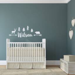 Personalized Woodland Name Wall Decal - Forest Nursery Ww224 - thumbnail 3