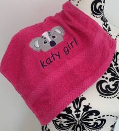 Koala Towel - Personalised Face Cloth/Hand Bath = Embroidered - thumbnail 1