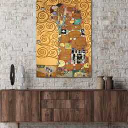 Gustav Klimt, Lovers, Wall Art, Art Nouvea, Mounted Canvas Print Ready To Hang - thumbnail 3