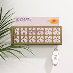 Breeze Block Acrylic Wall Mail Holder - Pattern C - thumbnail 2