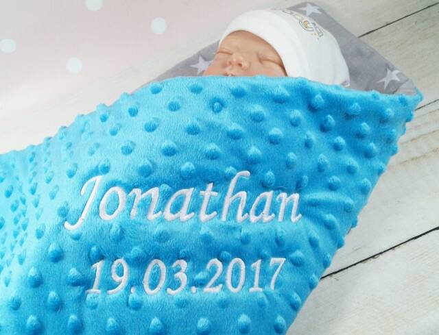 Two-Layer Baby Blanket With Name Cotton 75x100 - 900112 - image 1