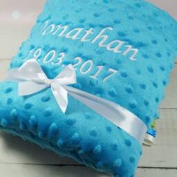 Two-Layer Baby Blanket With Name Cotton 75x100 - 900112 - thumbnail 2